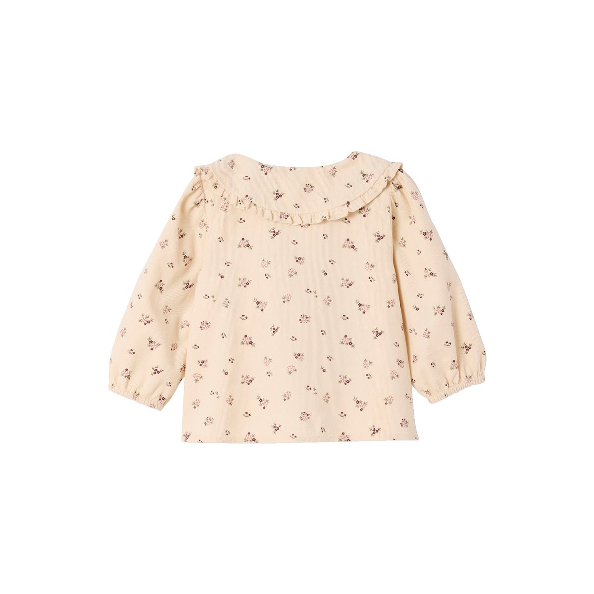 Blouse imprimée en velours vanille, VERTBAUDET