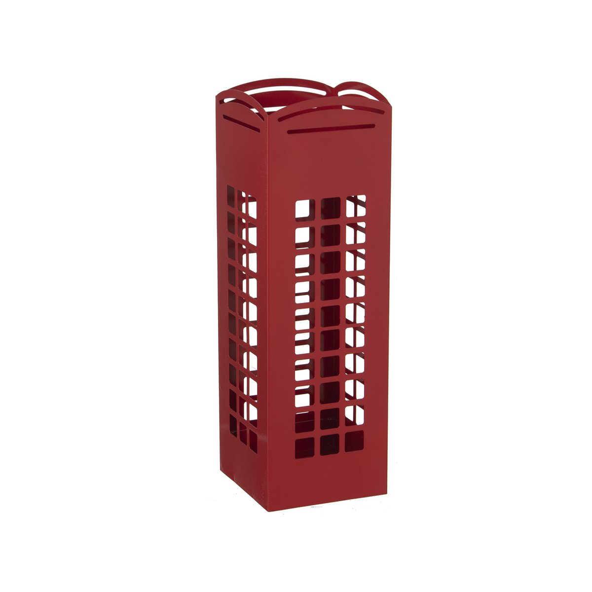 Porte parapluie en métal rouge Cabine Téléphonique - 15,5x15,5x49cm rouge, WADIGA