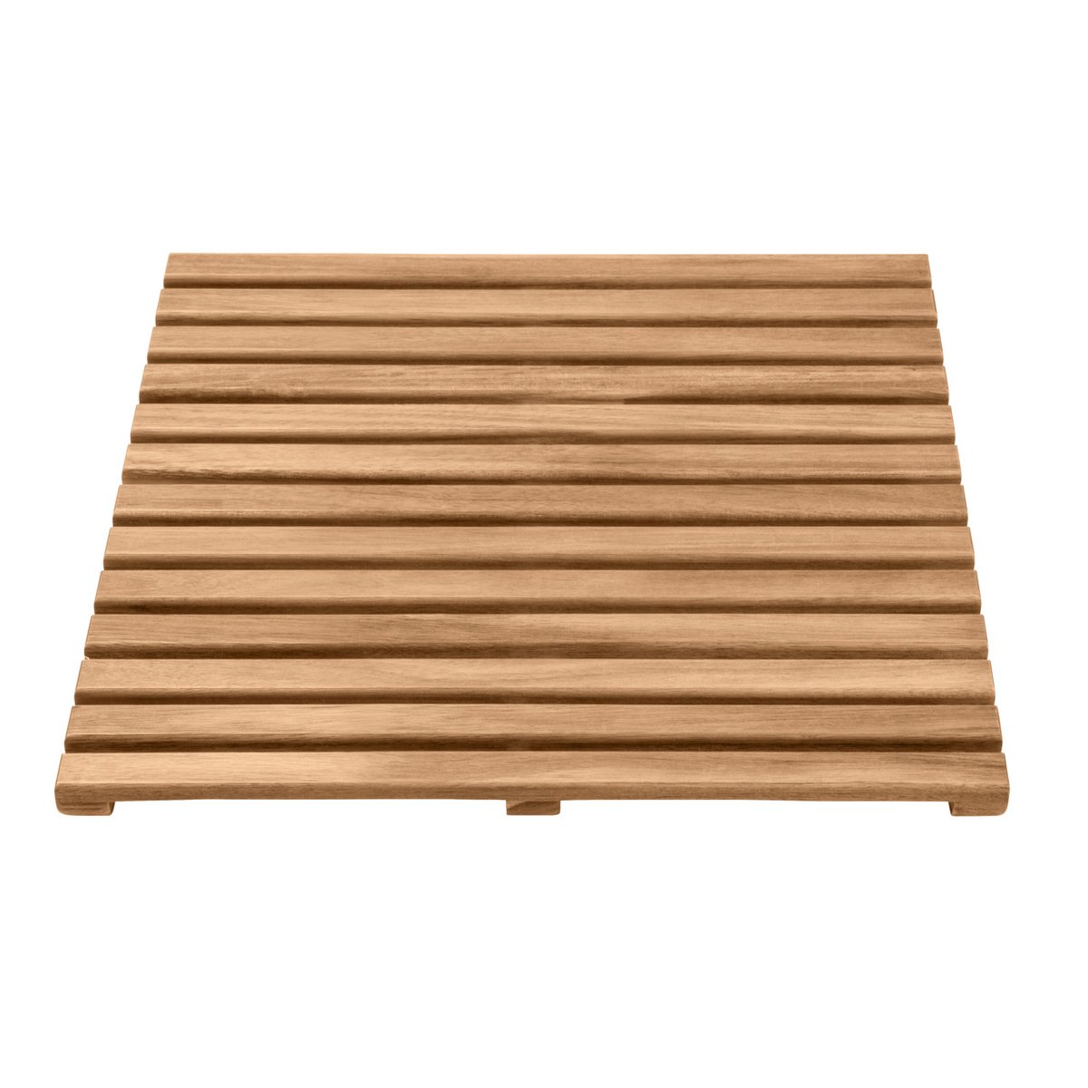 Caillebotis de douche carré en bois d'acacia bois, WENKO