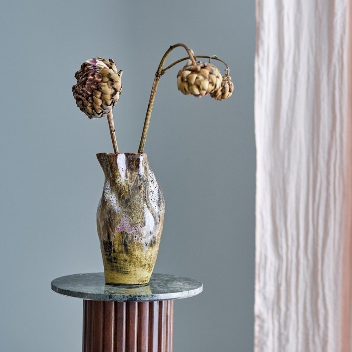 Vase grès artisanal Benoit brun, BLOOMINGVILLE