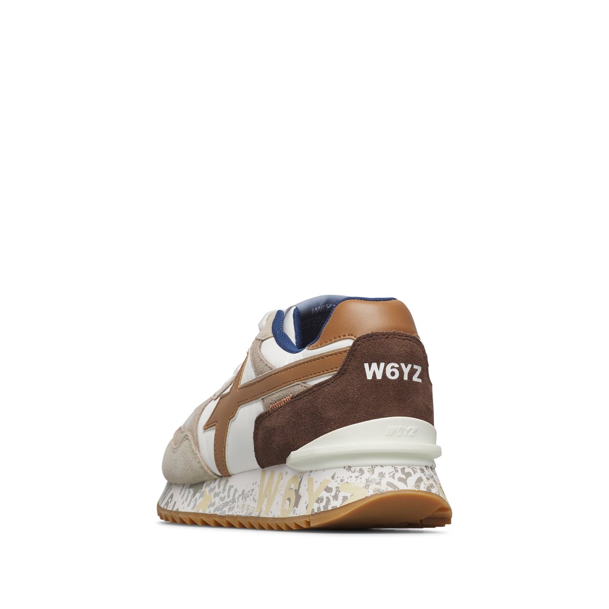 Sneakers en tissu technique et en daim YAK-M. beige-blanc, W6YZ