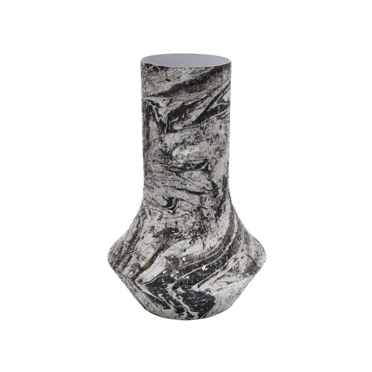Vase Métal MOSAIC MARBLE blanc, PRESENT TIME