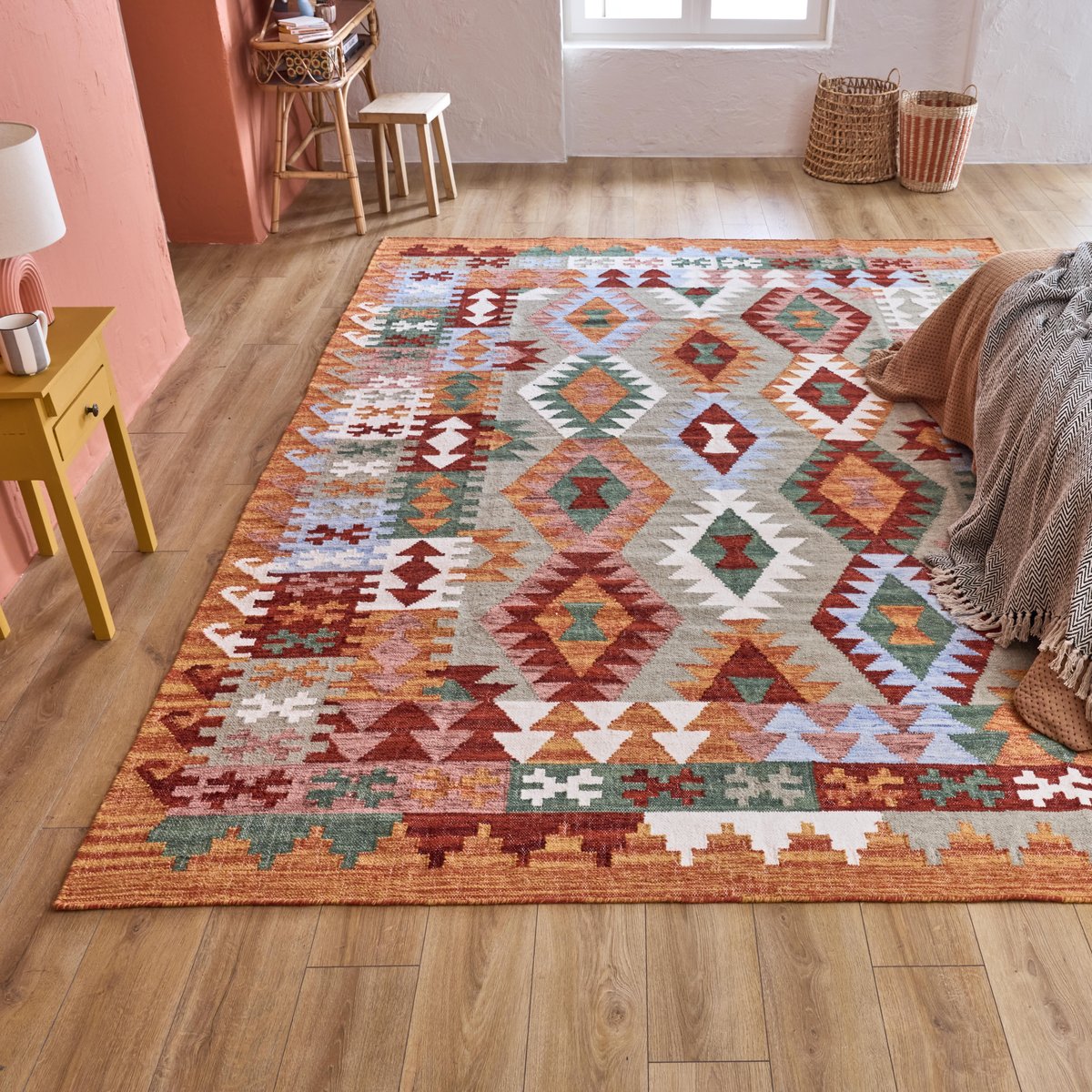 Tapis en laine, ETHNIC multicolore, INSPIRE