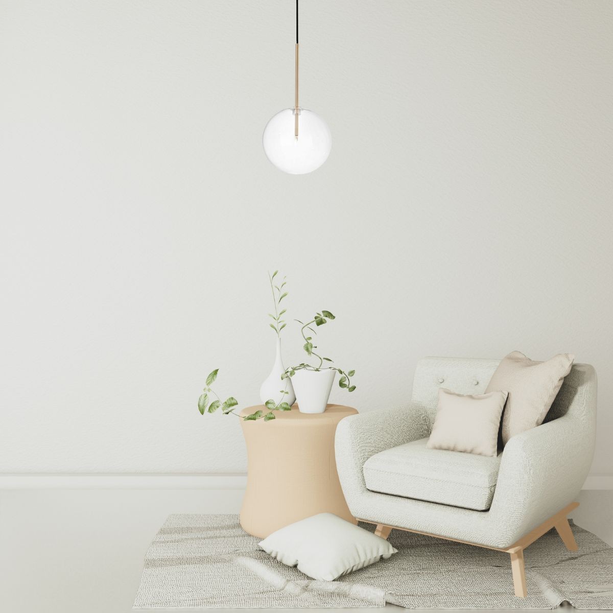 Suspension EQUINOXE laiton, IDEAL LUX