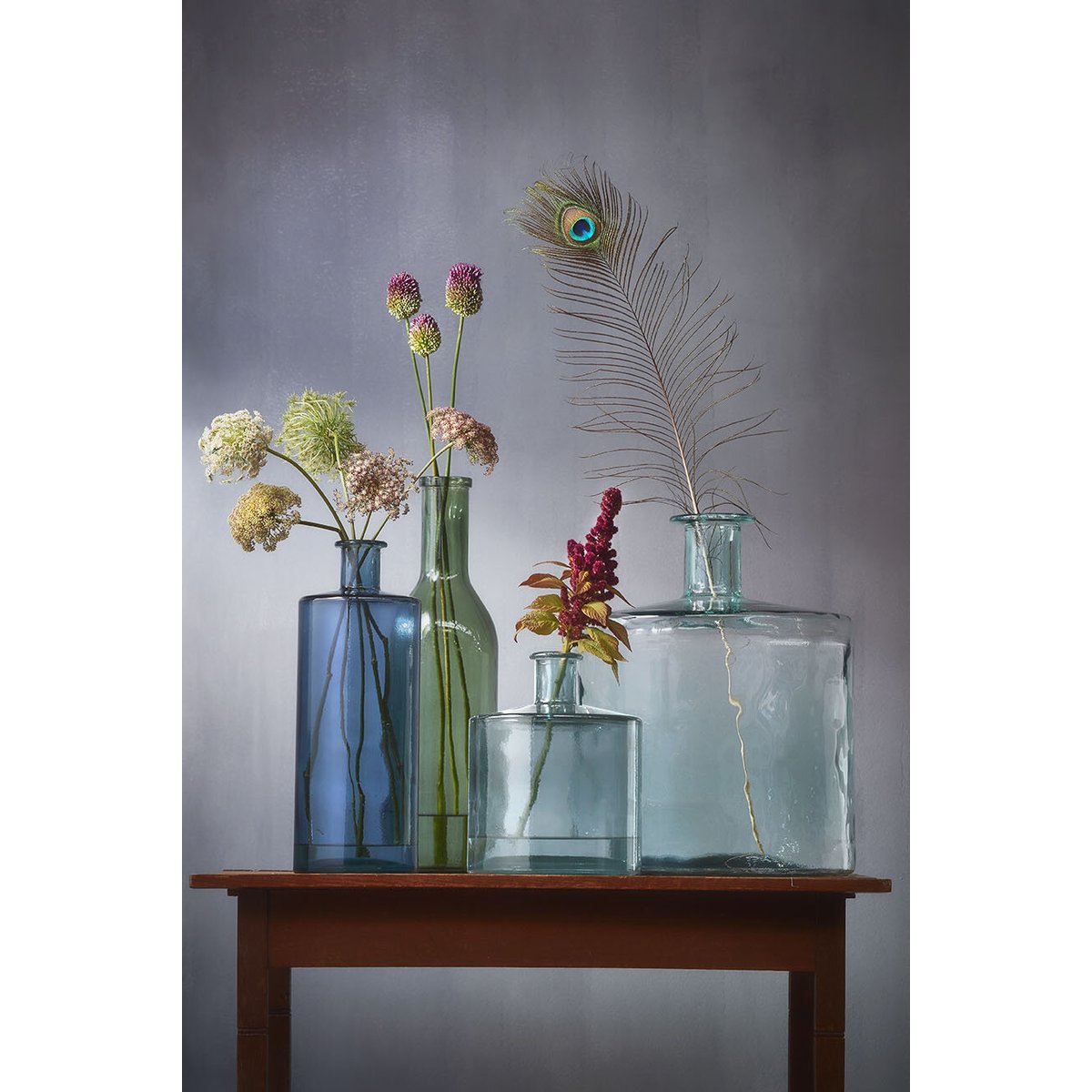Bouteille décorative H26 cm GUAN transparent, MICA DECORATIONS