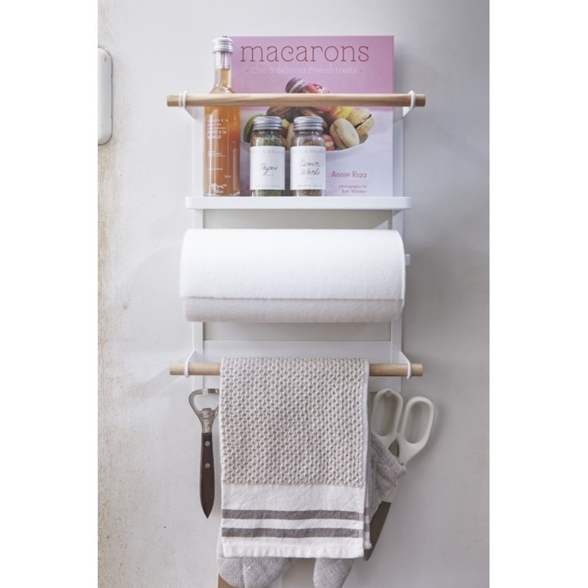 Etagère de cuisine murale magnétique TOSCA blanc, YAMAZAKI