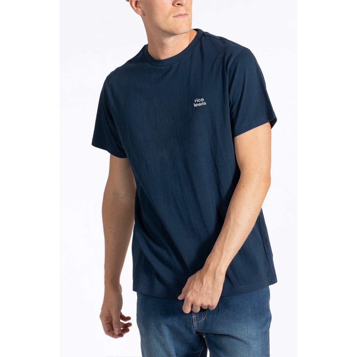 T-shirt Essentiel en coton SIGNAT6 bleu marine, RICA LEWIS