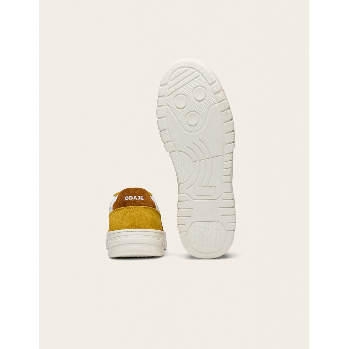 Baskets basses NINO ocre blanc marron, ODAJE
