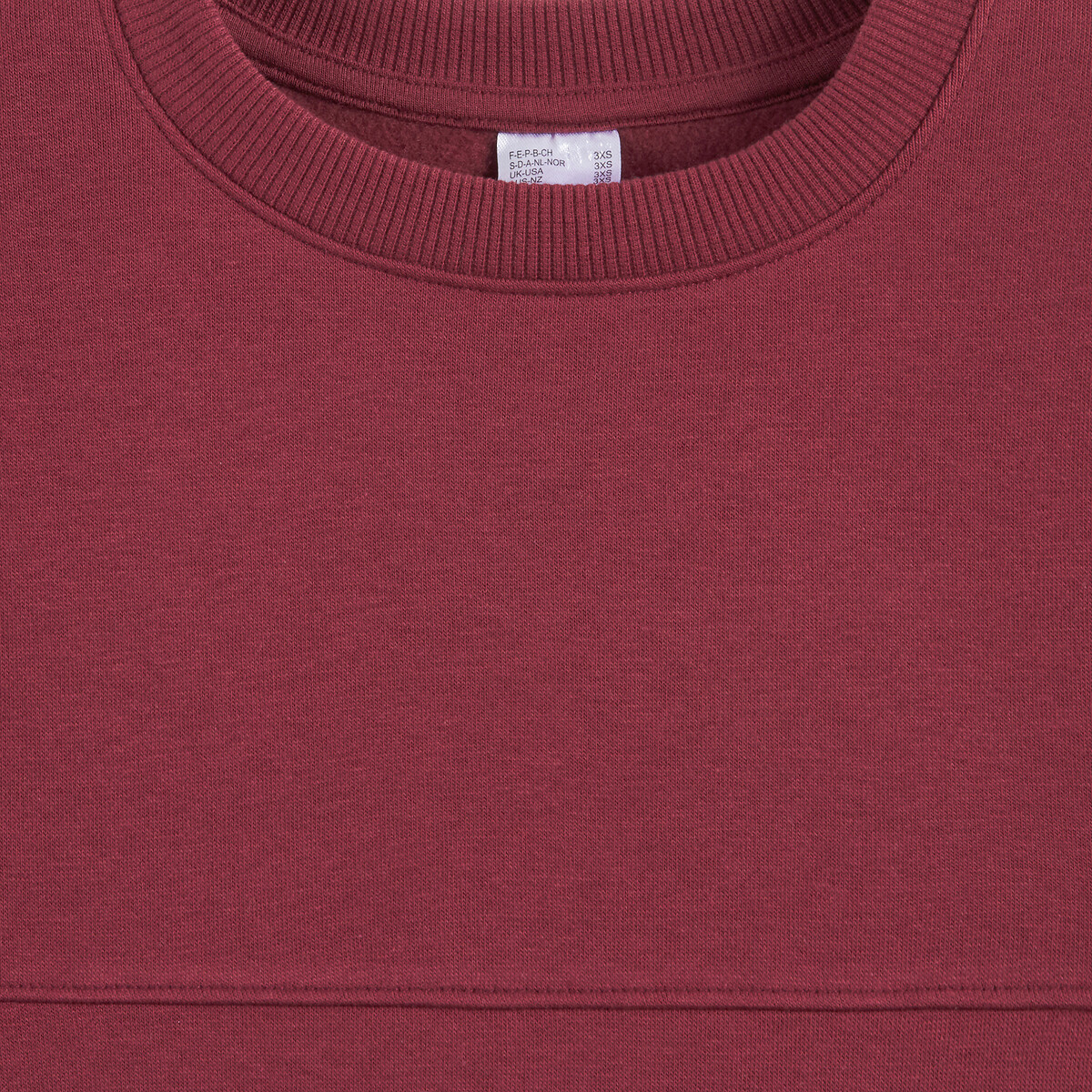 Fleece Jumper Dress with Long Sleeves burgundy, LA REDOUTE COLLECTIONS