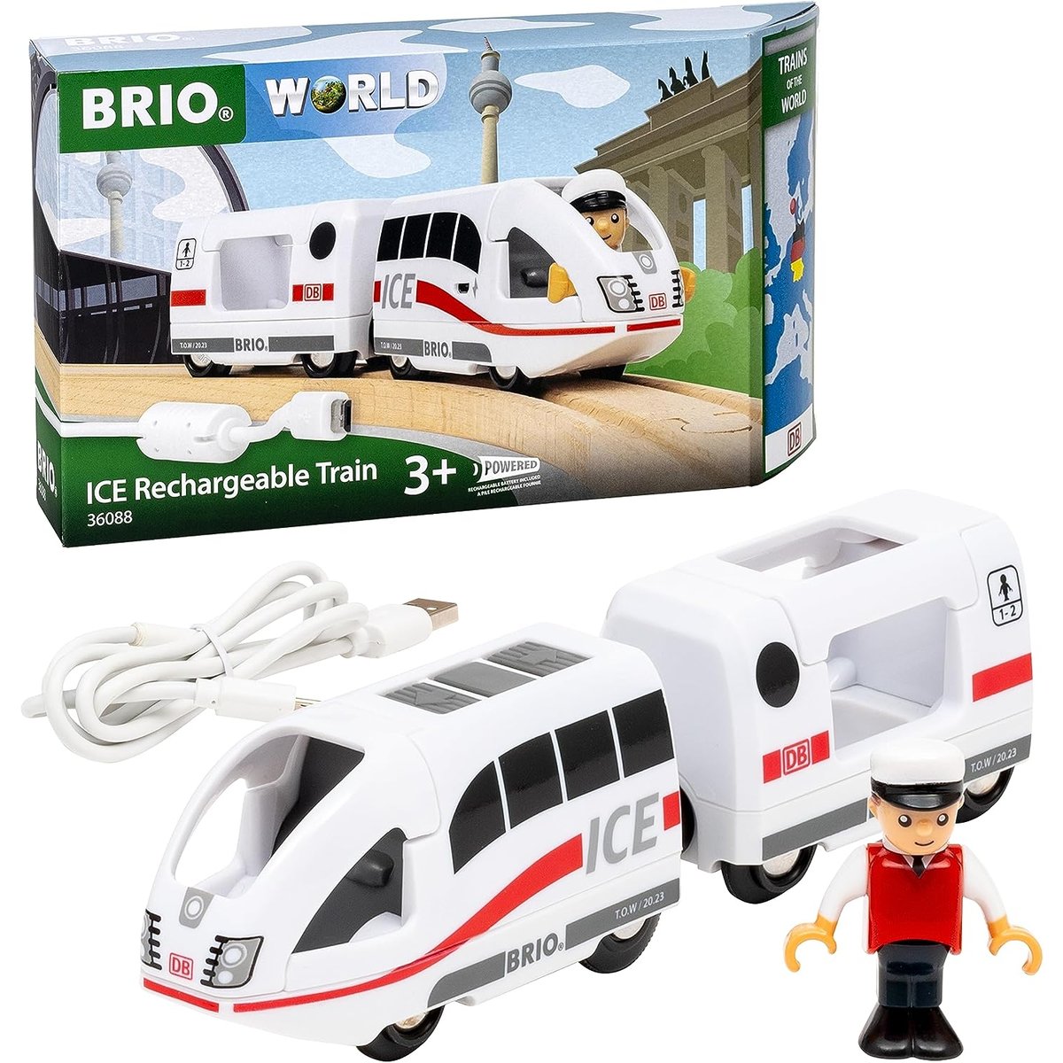 Train ICE rechargeable blanc, BRIO