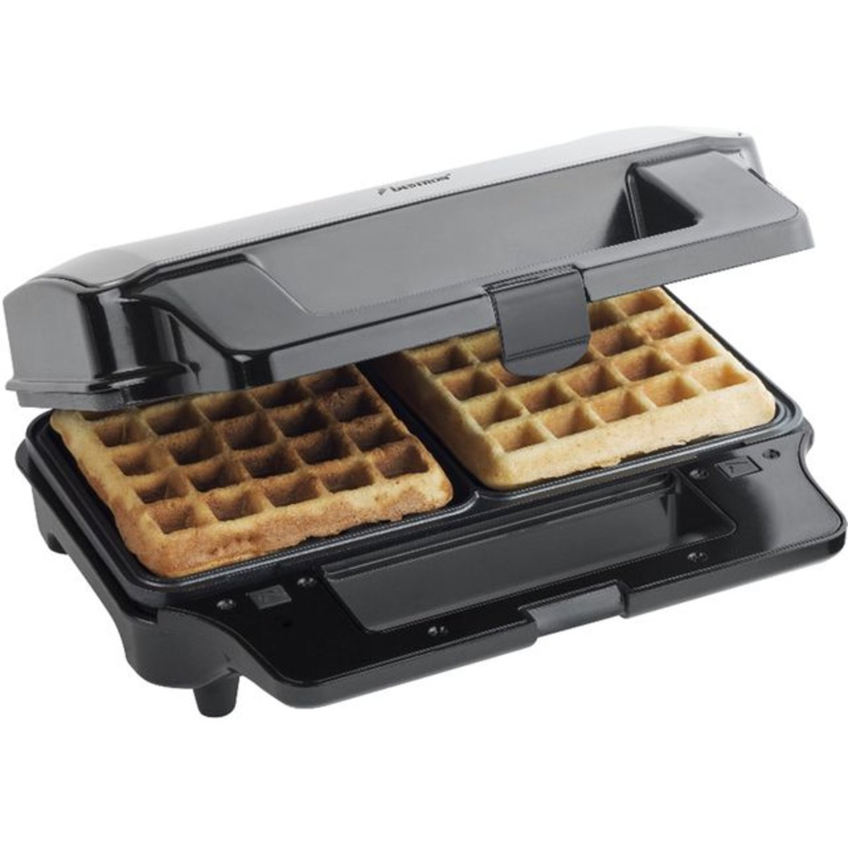 Croque-gaufre-gril 3en1 900w Noir/inox - Asg90xxl inox et noir, BESTRON