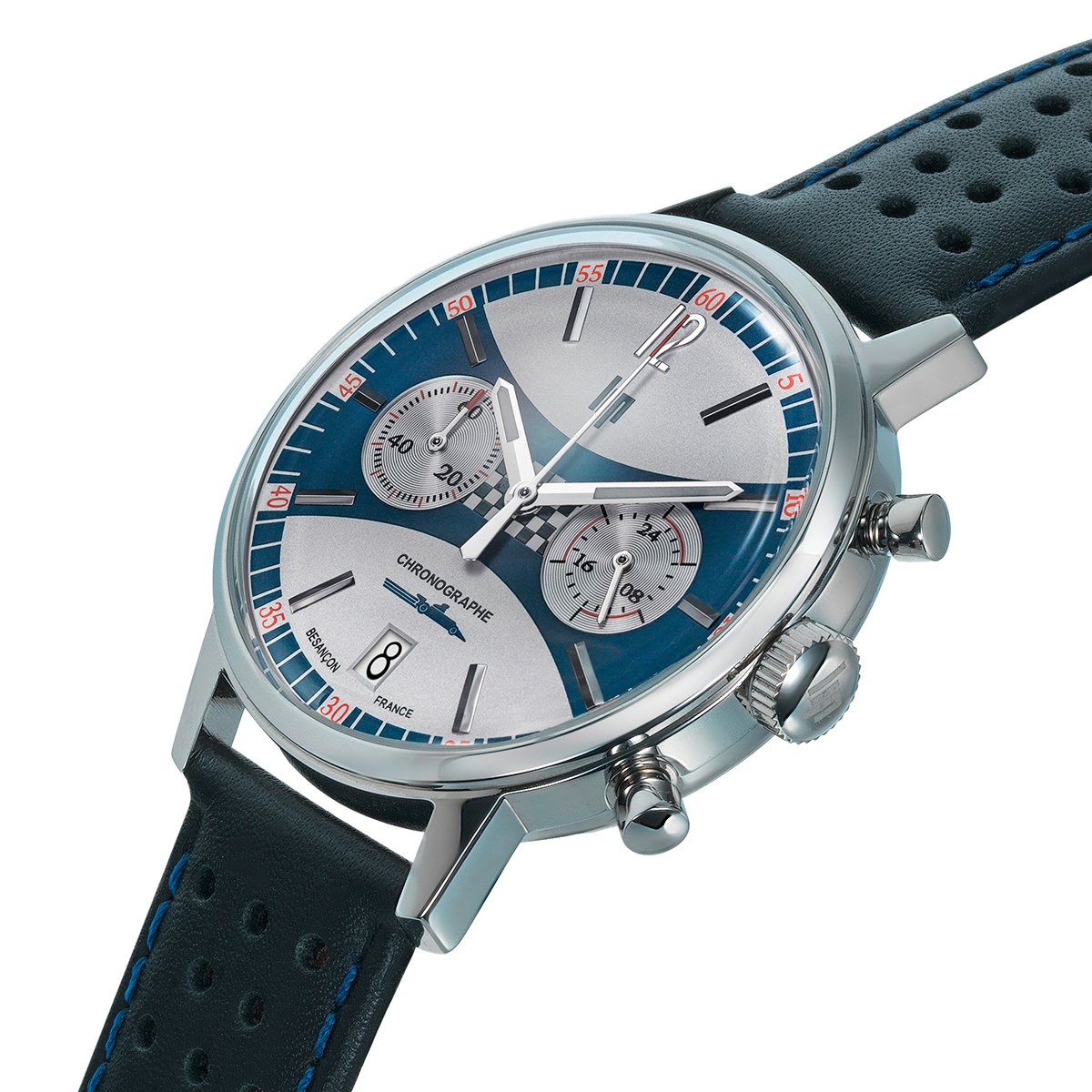 Montre Analogique RALLYE argenté argenté noir, LIP