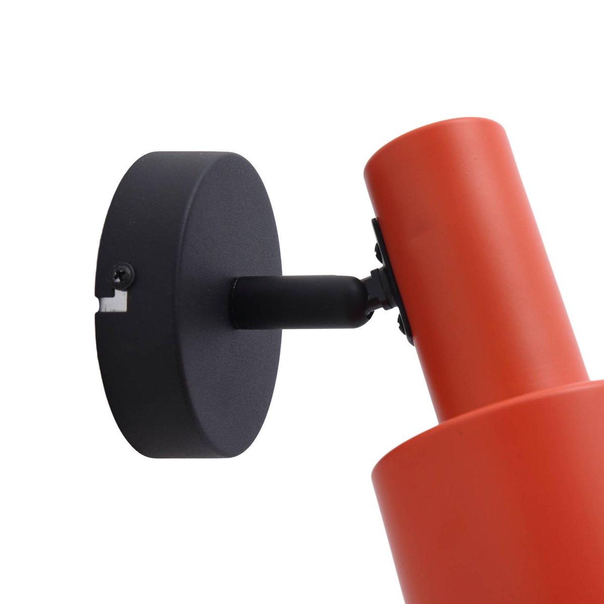 Spot en métal moderne, Ovelia orange, noir, LINDBY