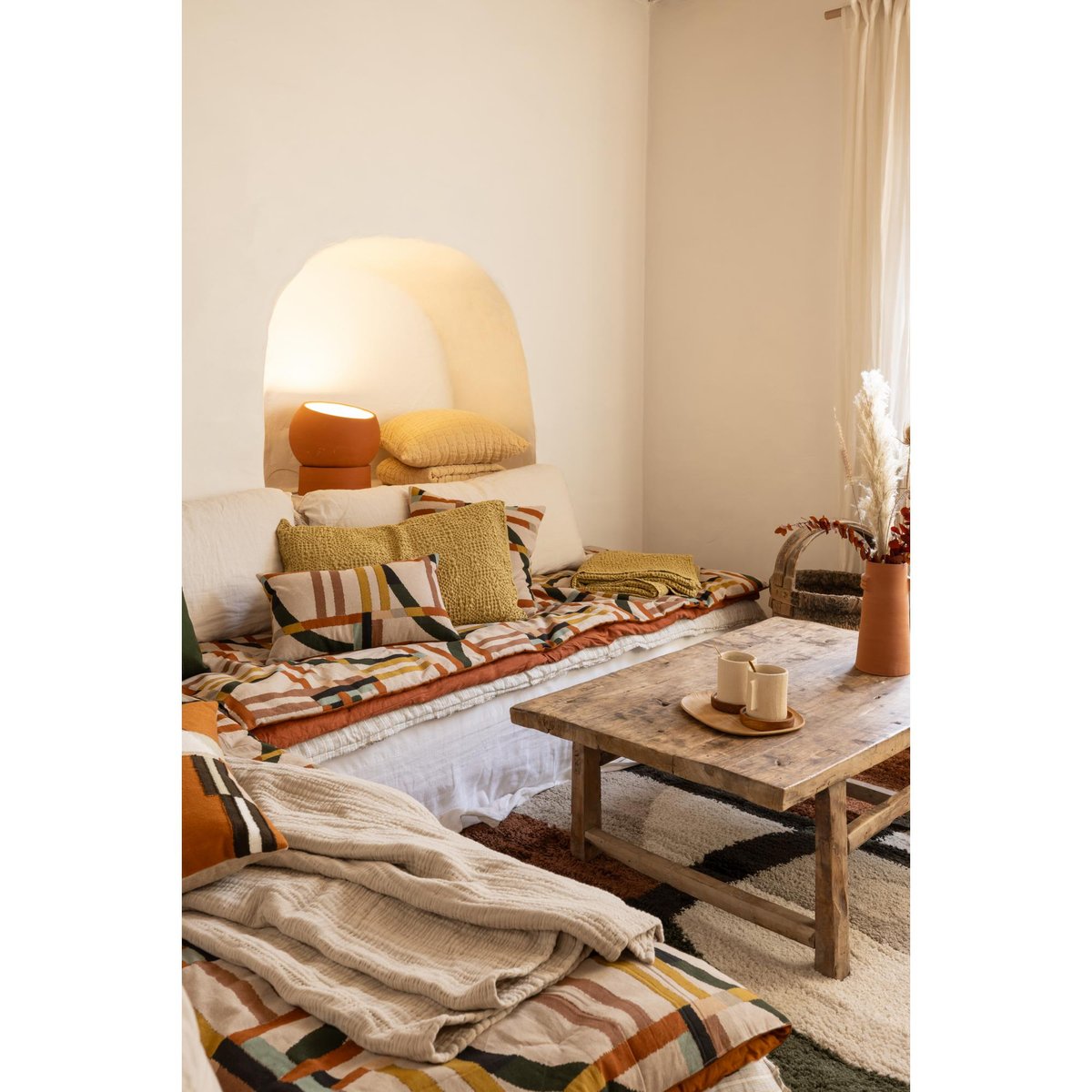 Plaid recyclé Lisa naturel, VIVARAISE