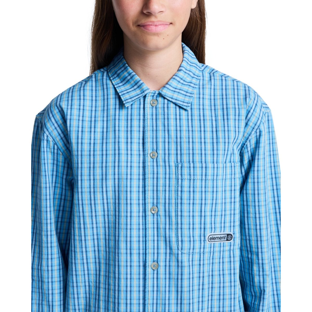 Chemise manches longues NAPKINS Y bleu napkins blue, ELEMENT
