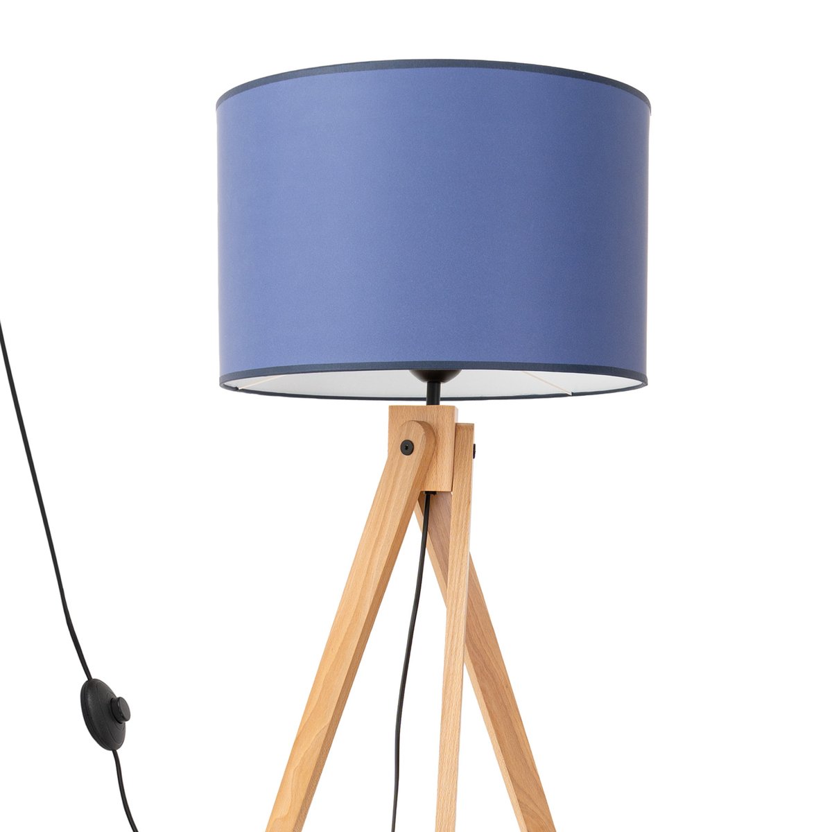 Lampadaire Tissu Bleu E27 1 Natt bleu, EDEN