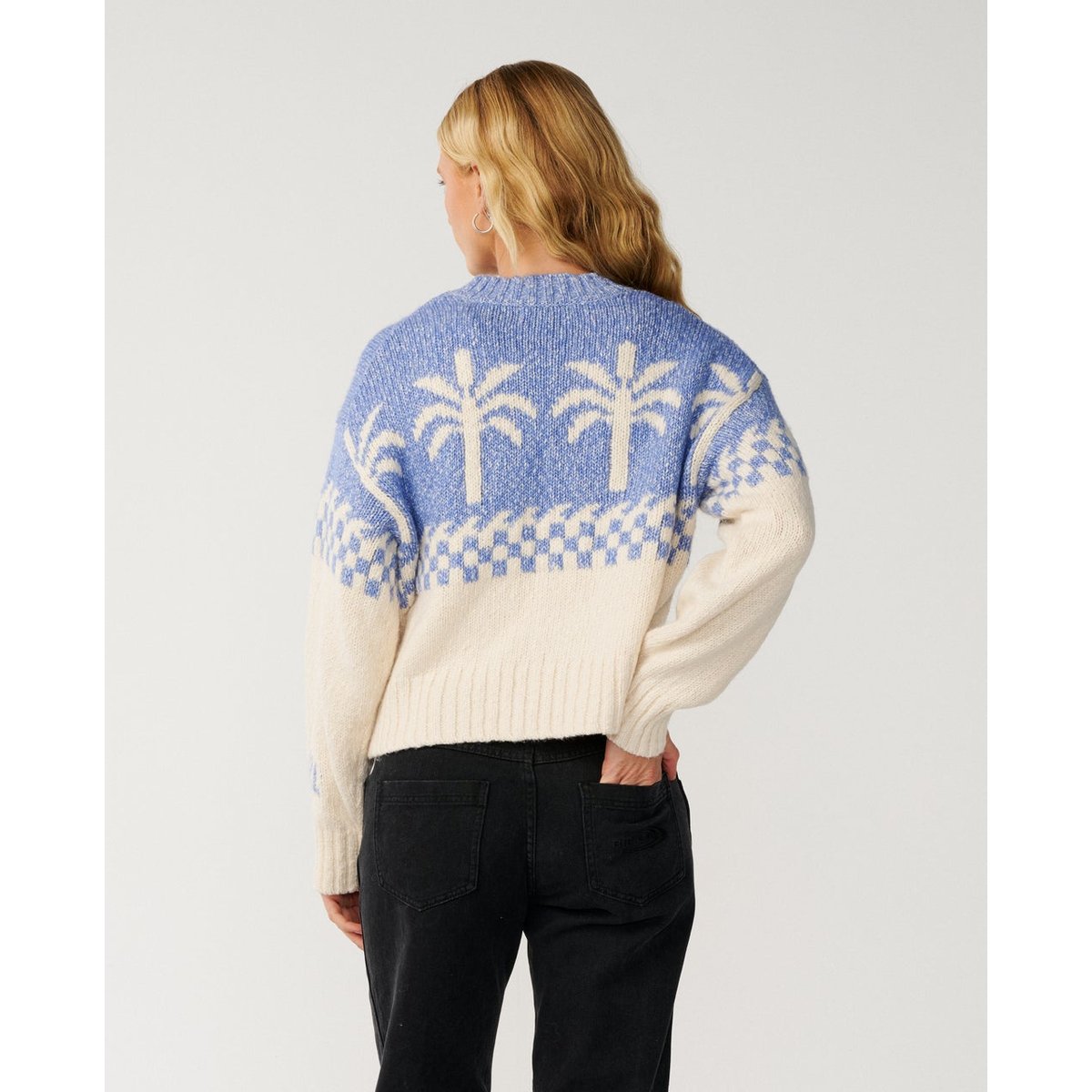 Pull col rond Bossa NOVA Neps bleu moyen, RIP CURL