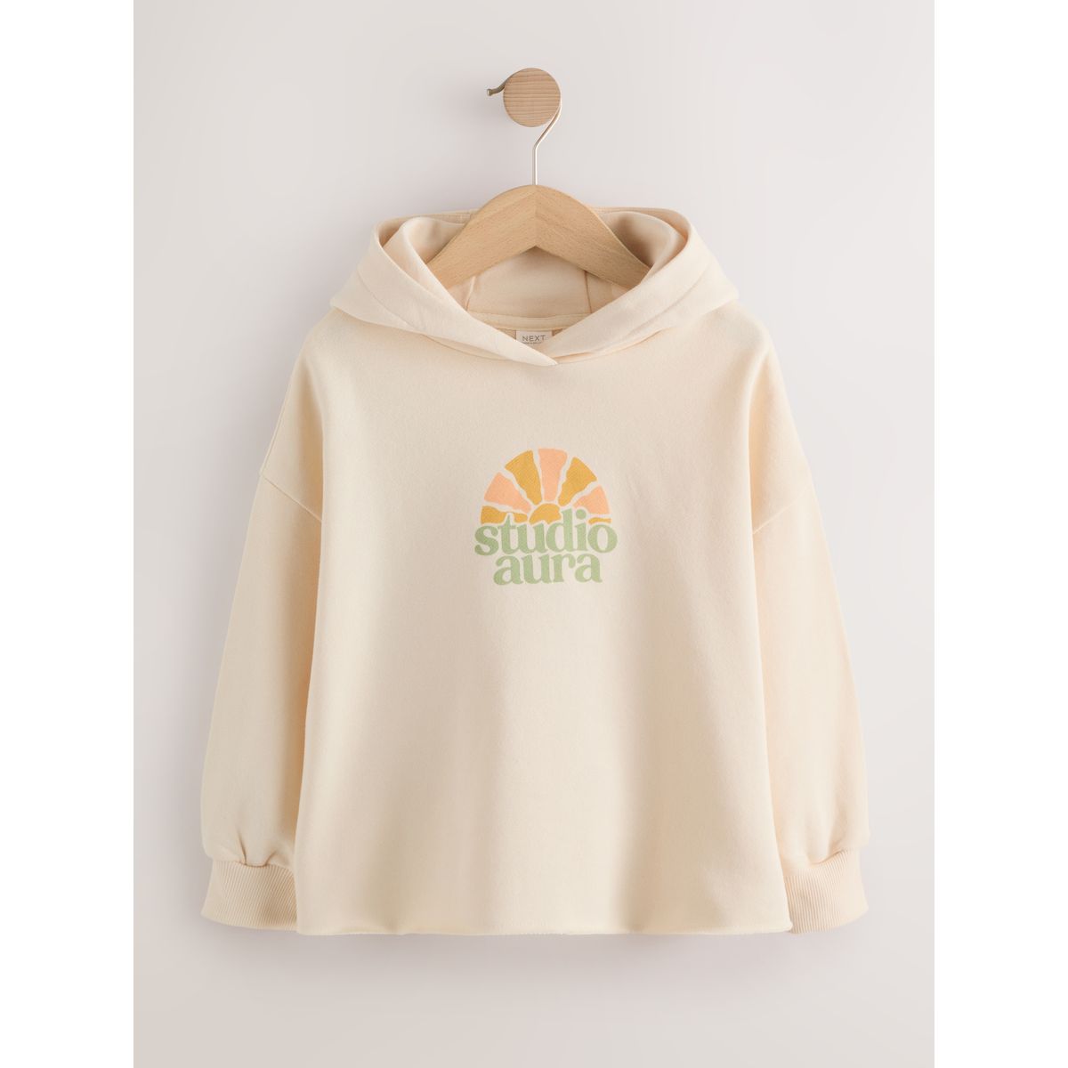 Sweat à capuche crème sun graphic, NEXT