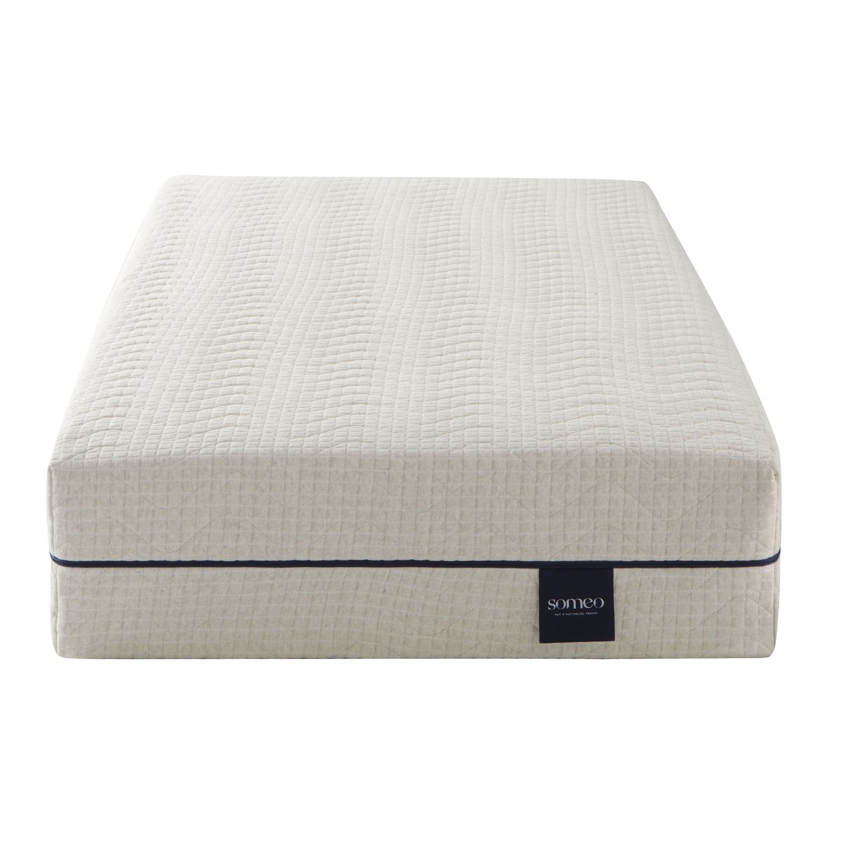 Matelas éco-responsable ressorts et latex naturel Aube 600 ecru, SOMEO