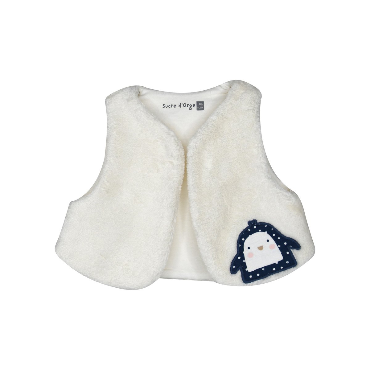 Robe gilet ss mches pepita velours cotele manches longues beige, SUCRE D'ORGE