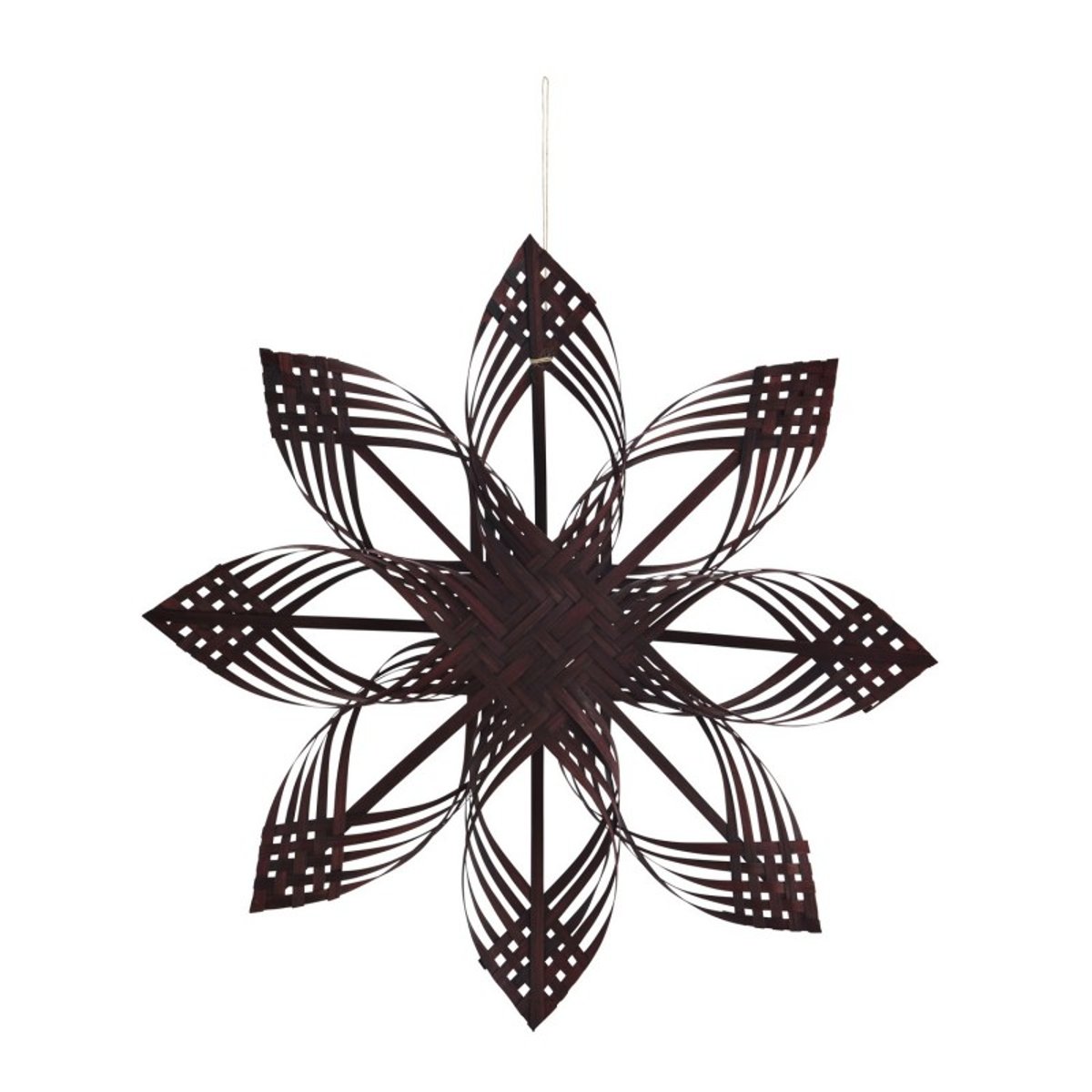 Etoile décorative noël à suspendre bambou rouge bordeaux, MADAM STOLTZ