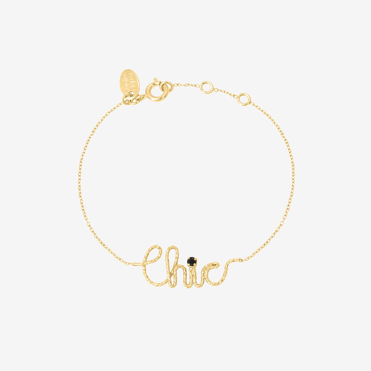 Bracelet doré chic - bling noir, CAROLINE NAJMAN