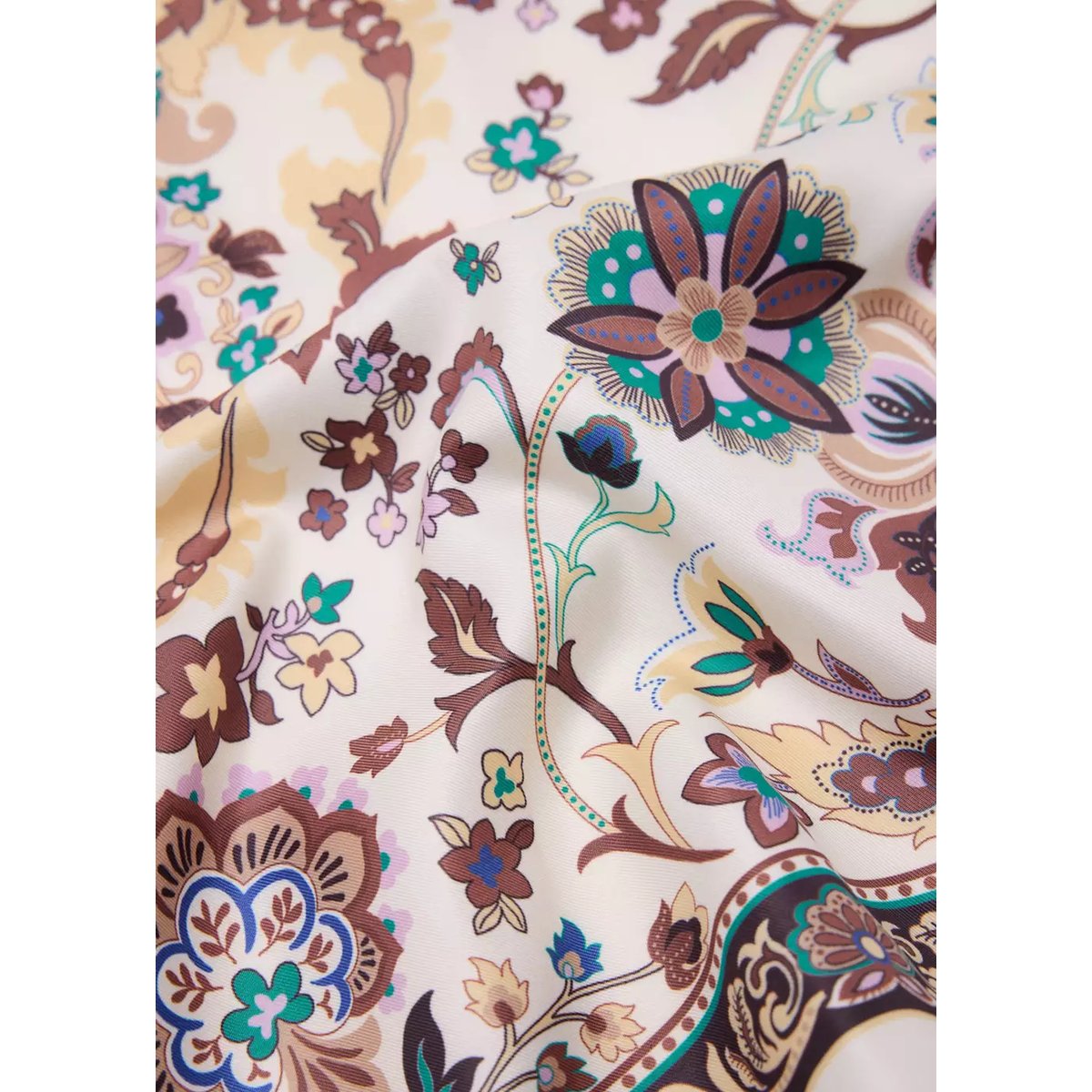 Foulard à fleurs écru, MANGO