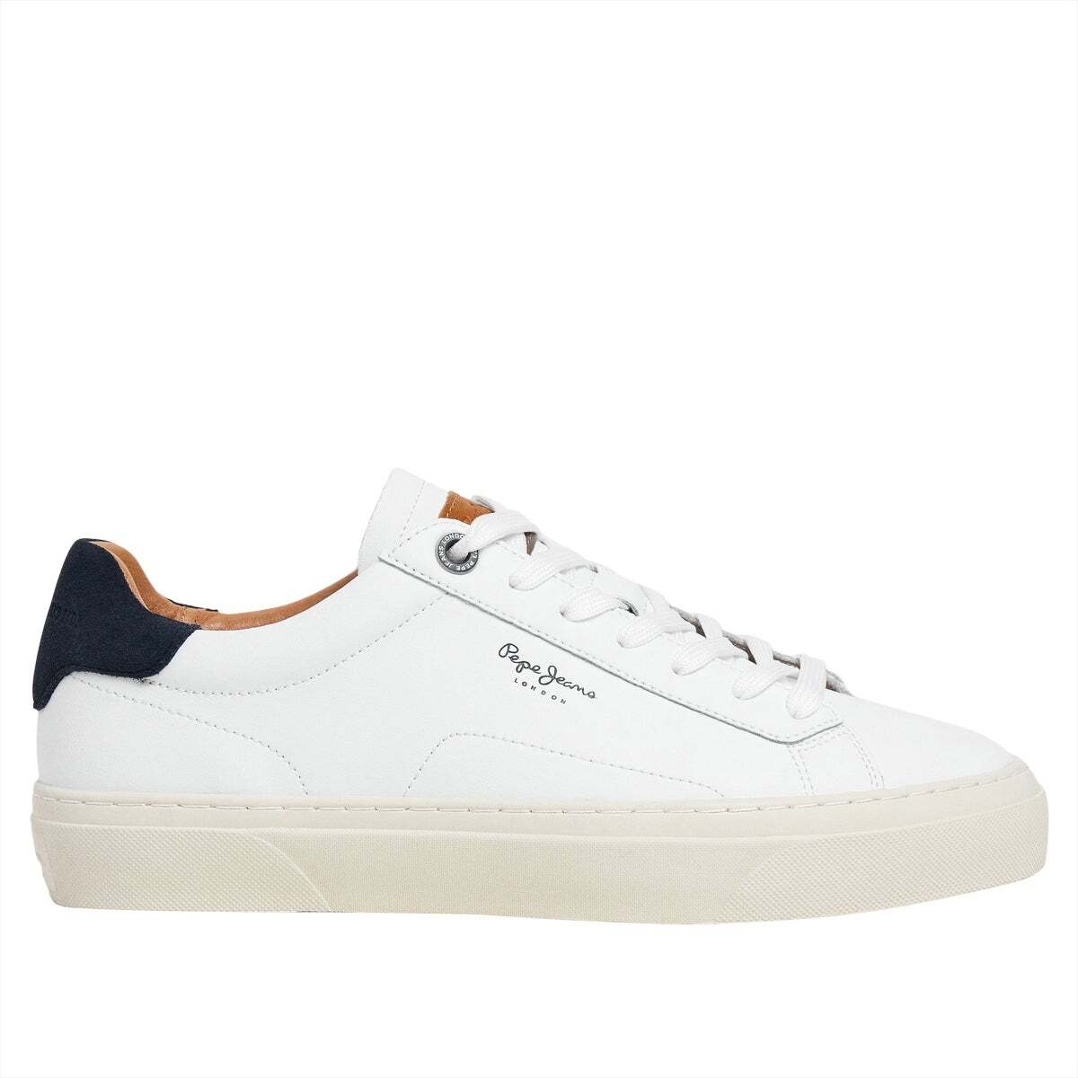 Yogi - Baskets En Cuir Avec Détails En Daim blanc, PEPE JEANS