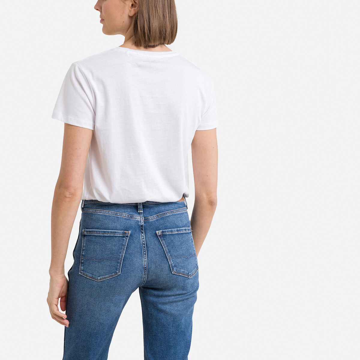 T-shirt manches courtes, motif devant blanc, PEPE JEANS