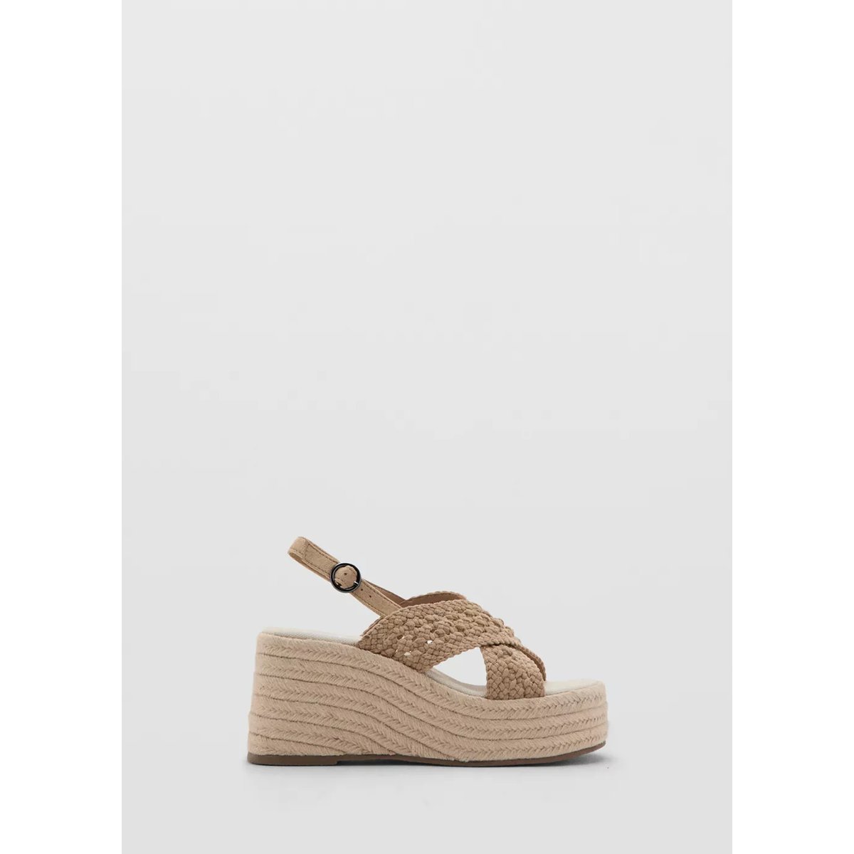 Sandales lanières croisées marron moyen, MANGO TEEN