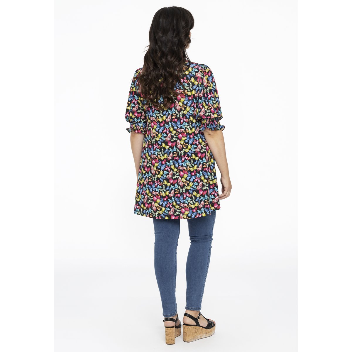 Jean avec une ceinture élastique bleu indigo, YOEK