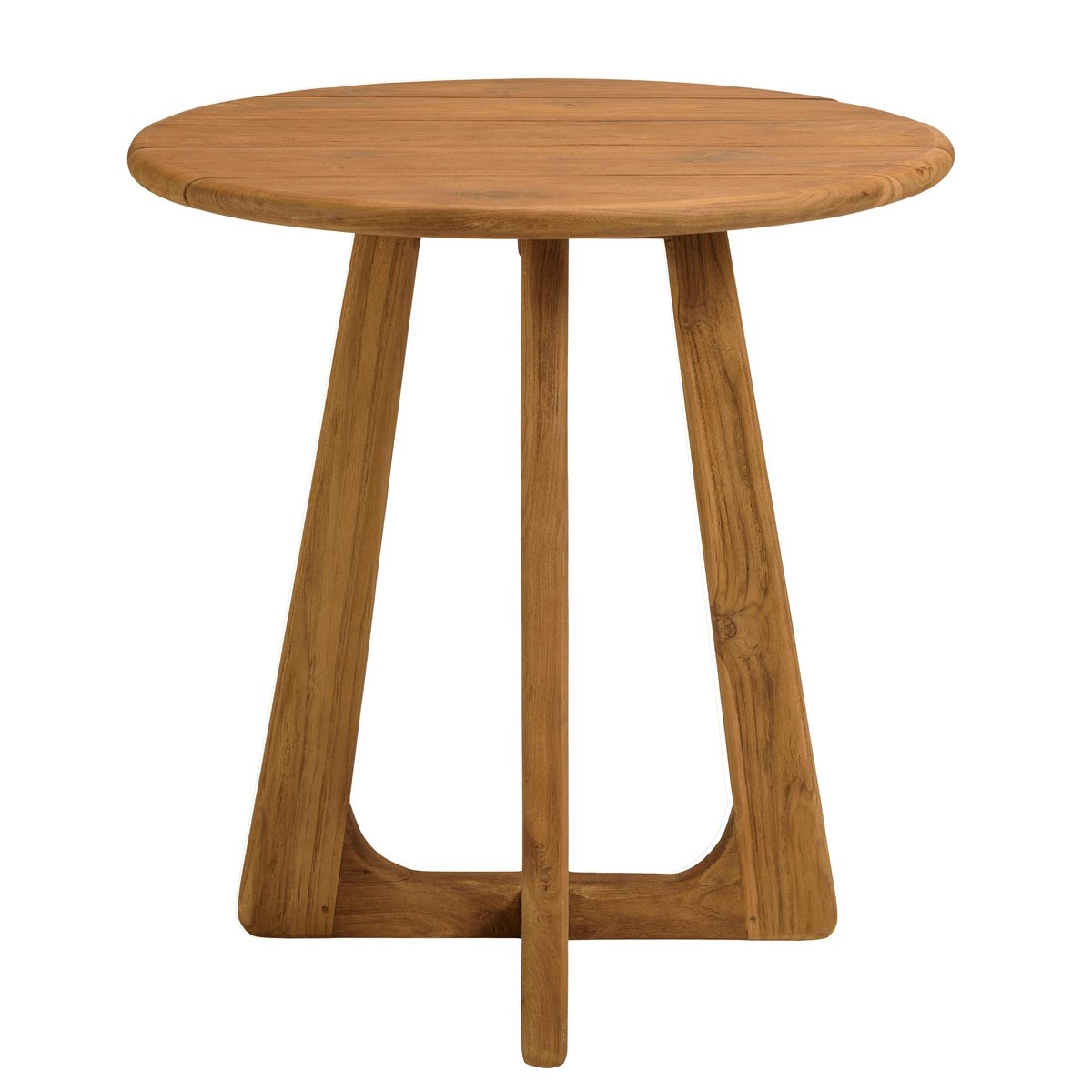 Table de jardin ronde 70 cm en teck recyclé ORIA bois naturel, PIER IMPORT