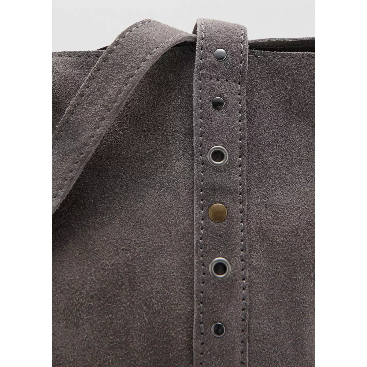 Sac tote cuir gris, MANGO TEEN