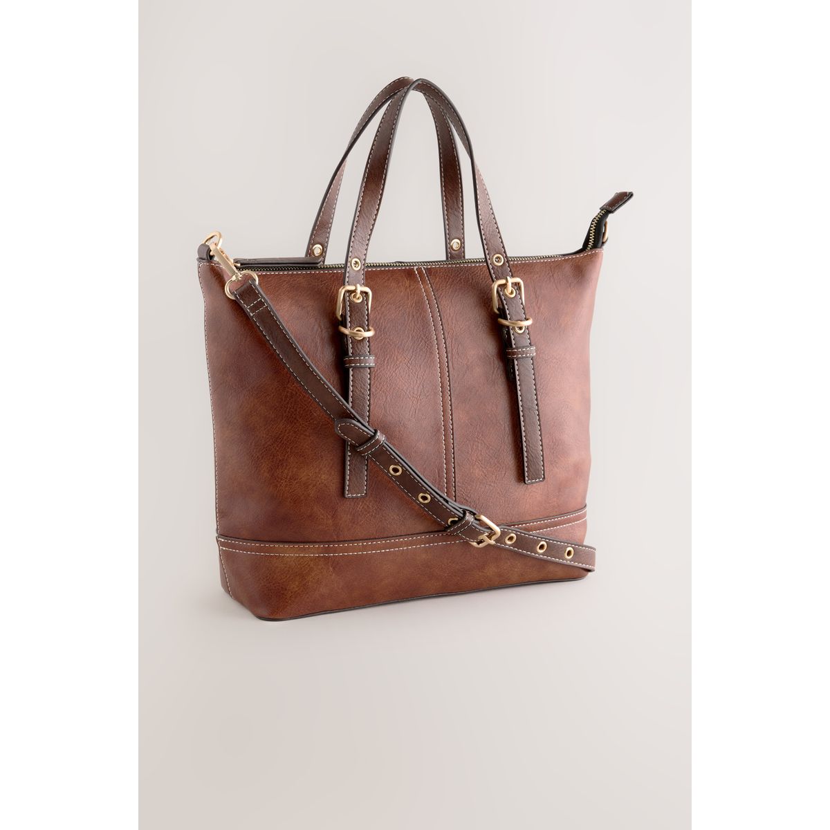 Sac à main avec boucle marron fauve, NEXT