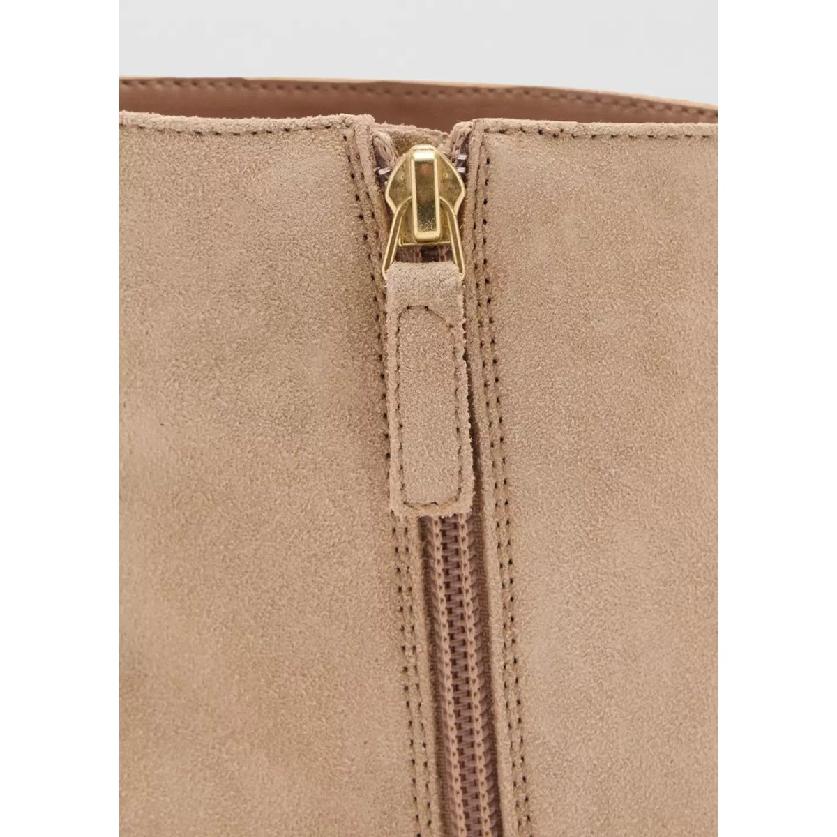 Bottine talon suède sable, MANGO