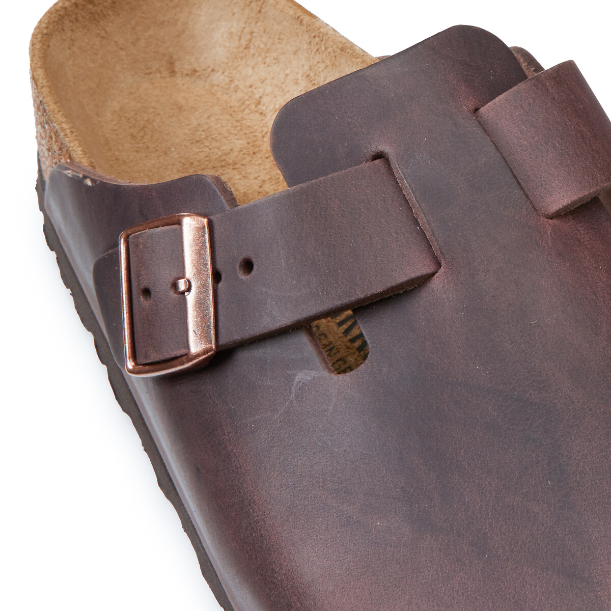 Sabots en cuir Boston marron, BIRKENSTOCK