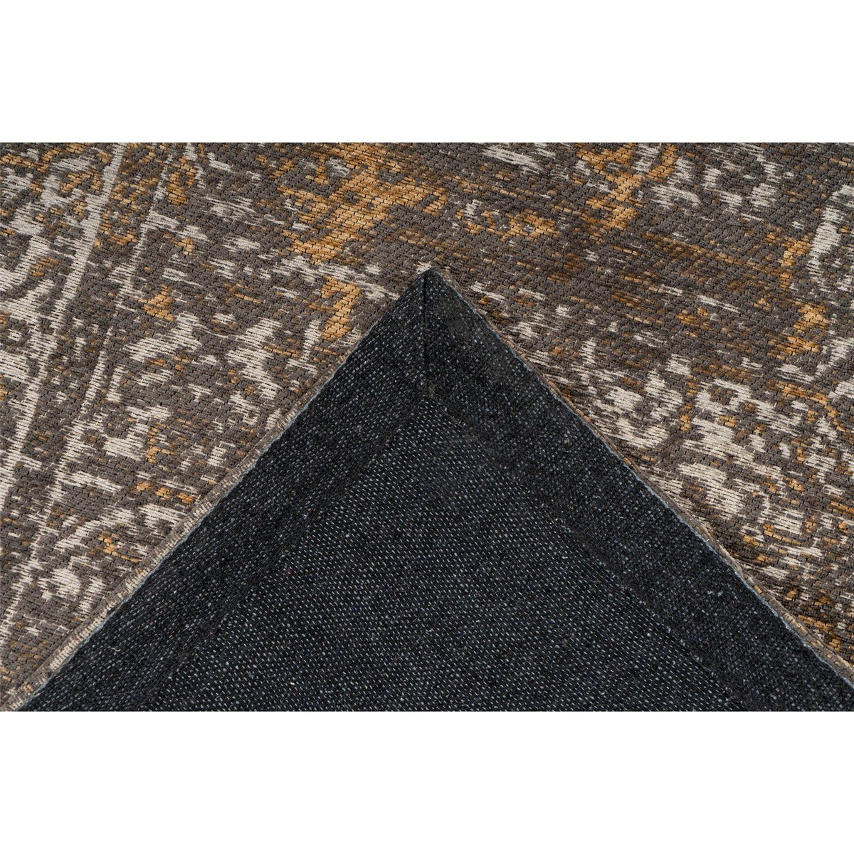 Tapis rectangulaire style oriental beige sable et gris taupe patiné, ARTE ESPINA