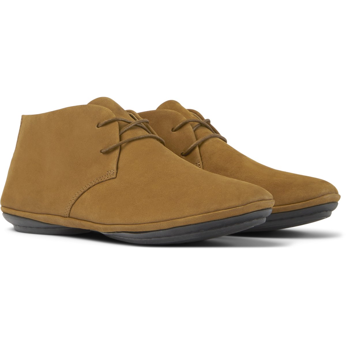 Bottines Right Nina Cuir marron foncé, CAMPER