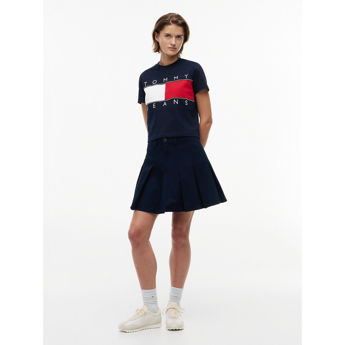 Logo Short Sleeve T-Shirt navy, TOMMY JEANS