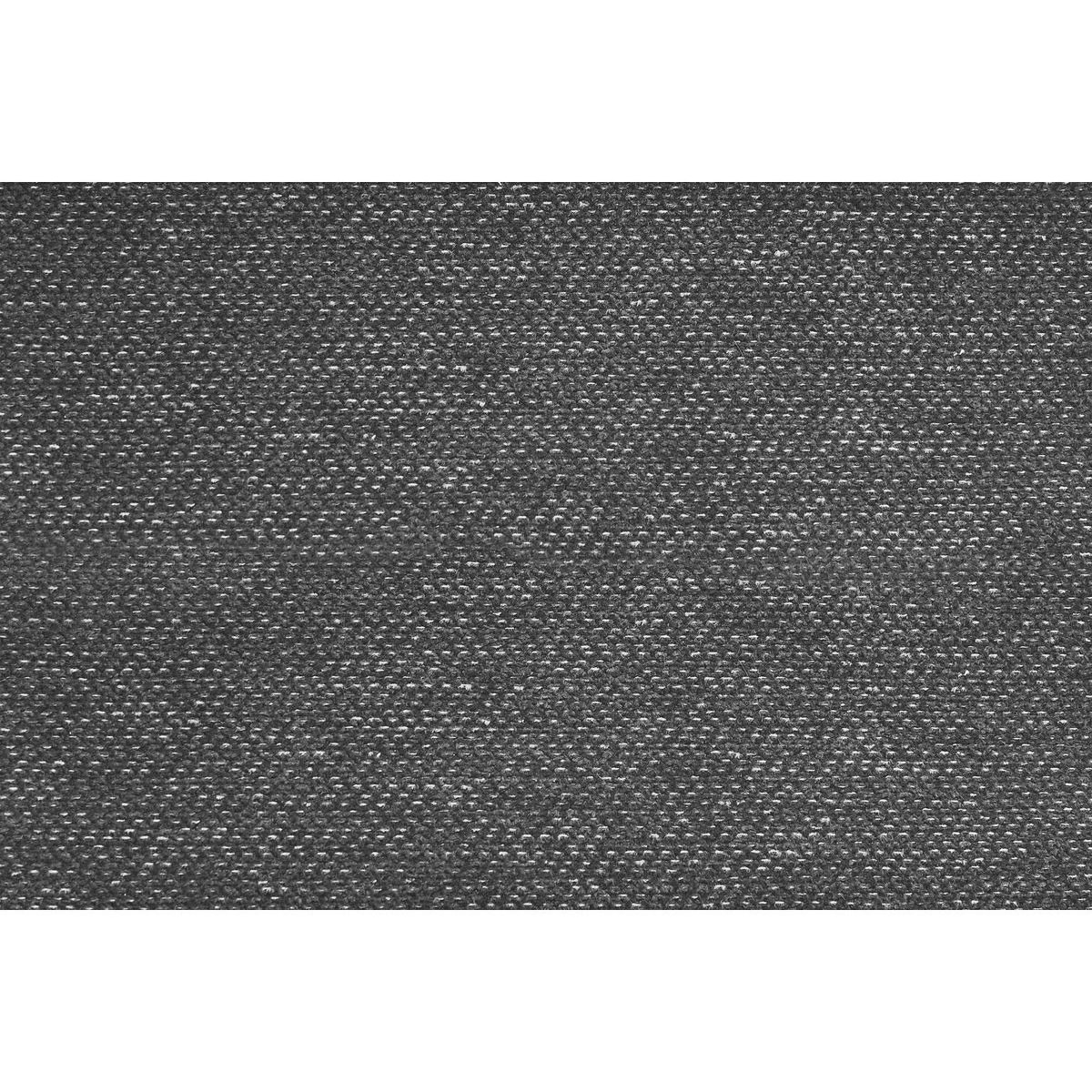 Canapé droit fixe 4 places en tissu chiné avec pouf, BOHEME gris foncé, BOBOCHIC