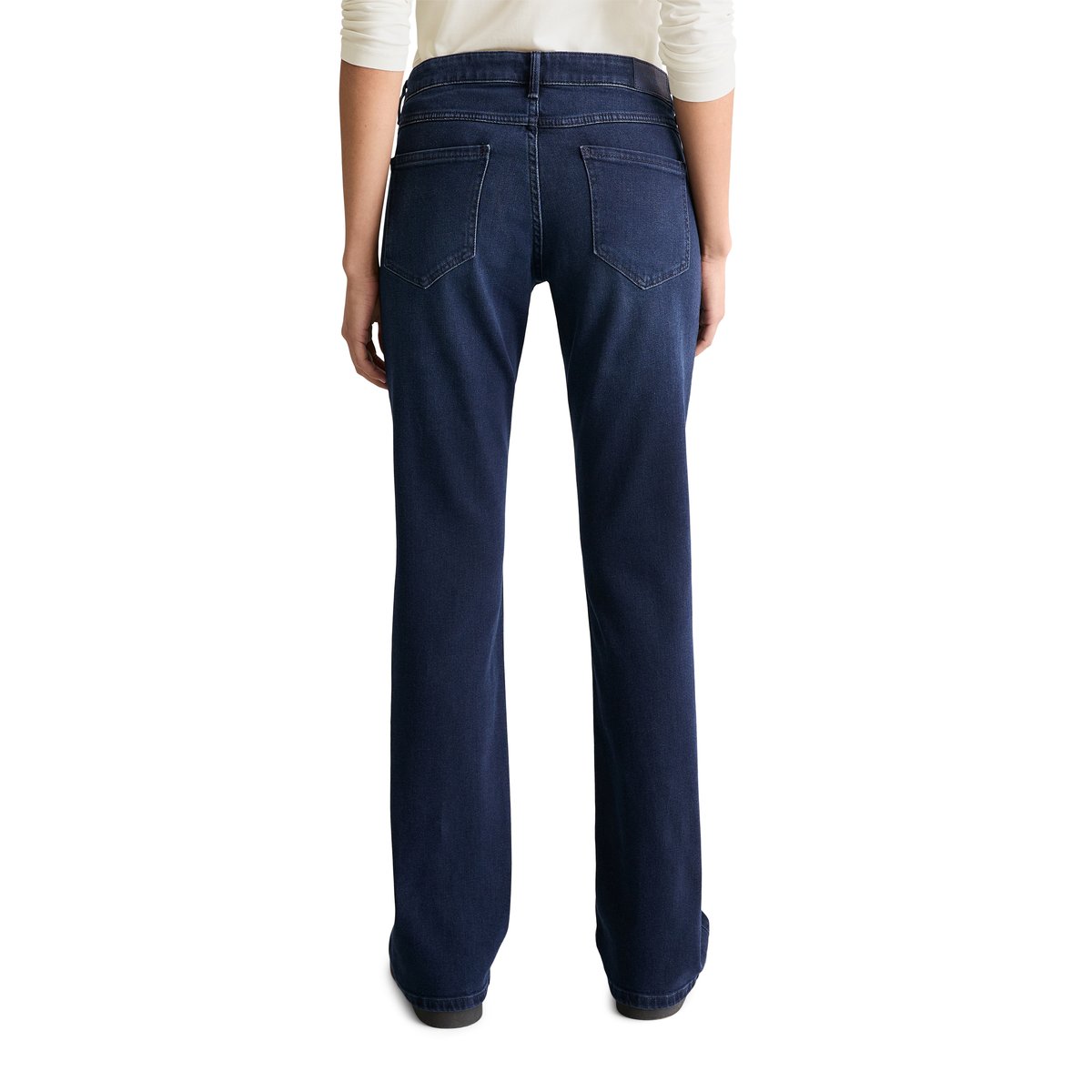Jeans modèle Nella slim bootcut en coton organique stretch bleu foncé, MARC O’POLO DENIM