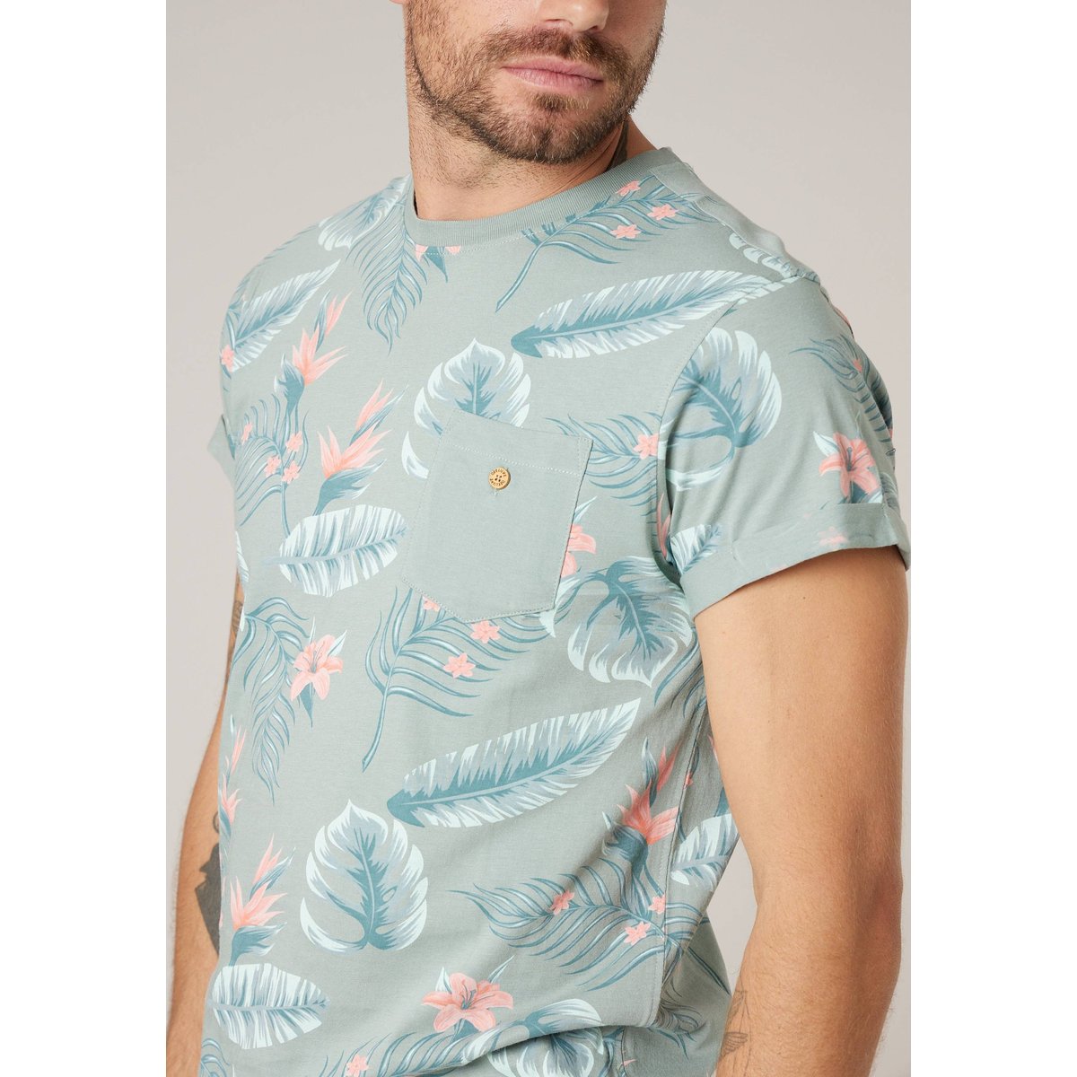 T-shirt homme coton NUBIE tilleul, DEELUXE