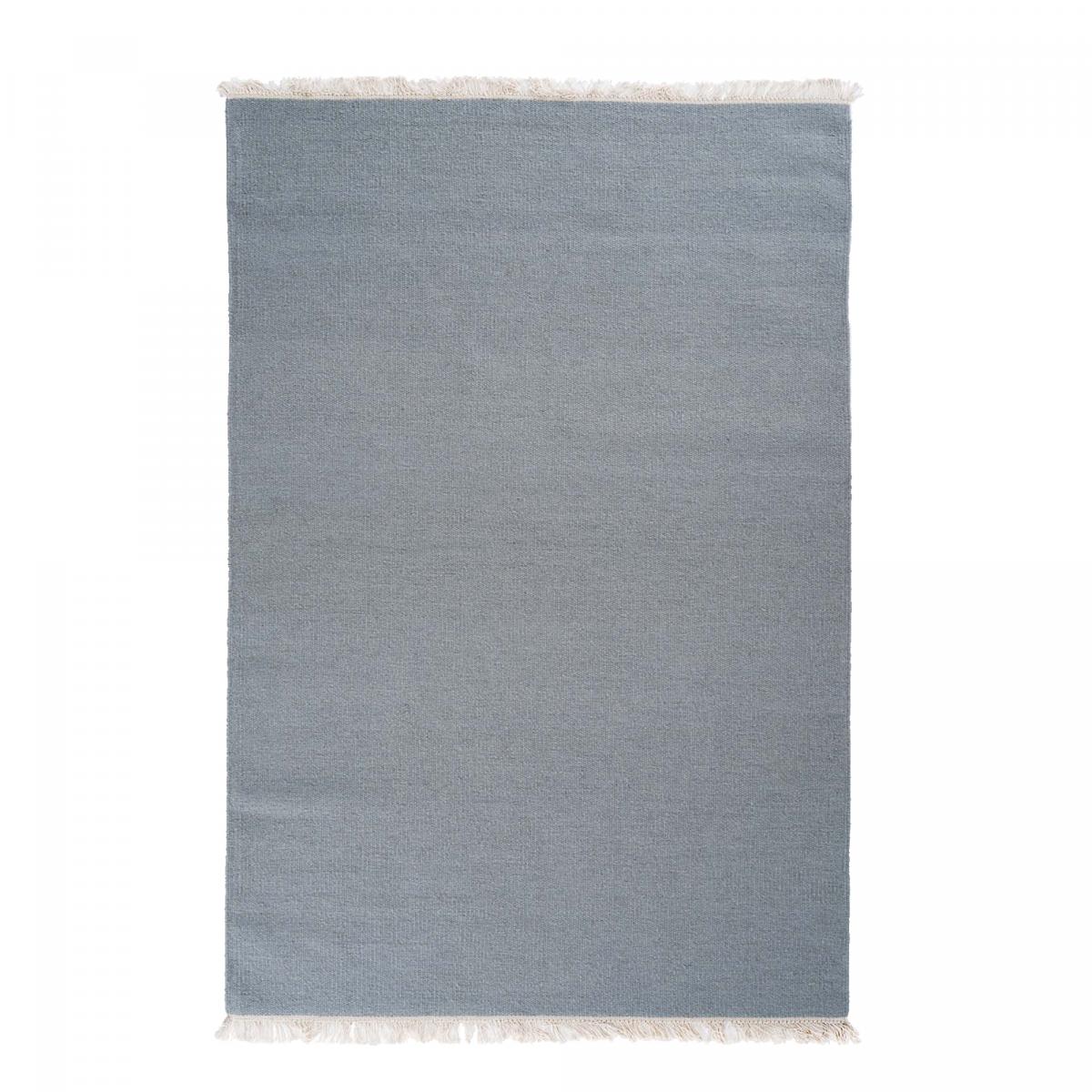 Tapis kilim fait main en laine motif uni LYN12 BAYA IBAY gris souris, UN AMOUR DE TAPIS