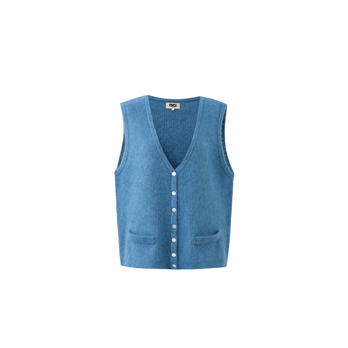 Cardigan en mohair MELIZA bleu jean, FRNCH