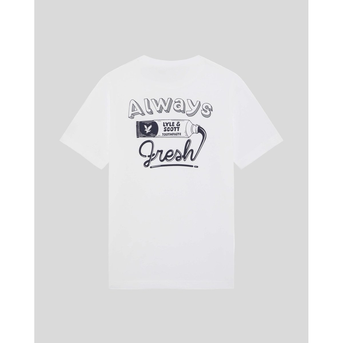 T-shirt imprimé dos graphique blanc, LYLE & SCOTT