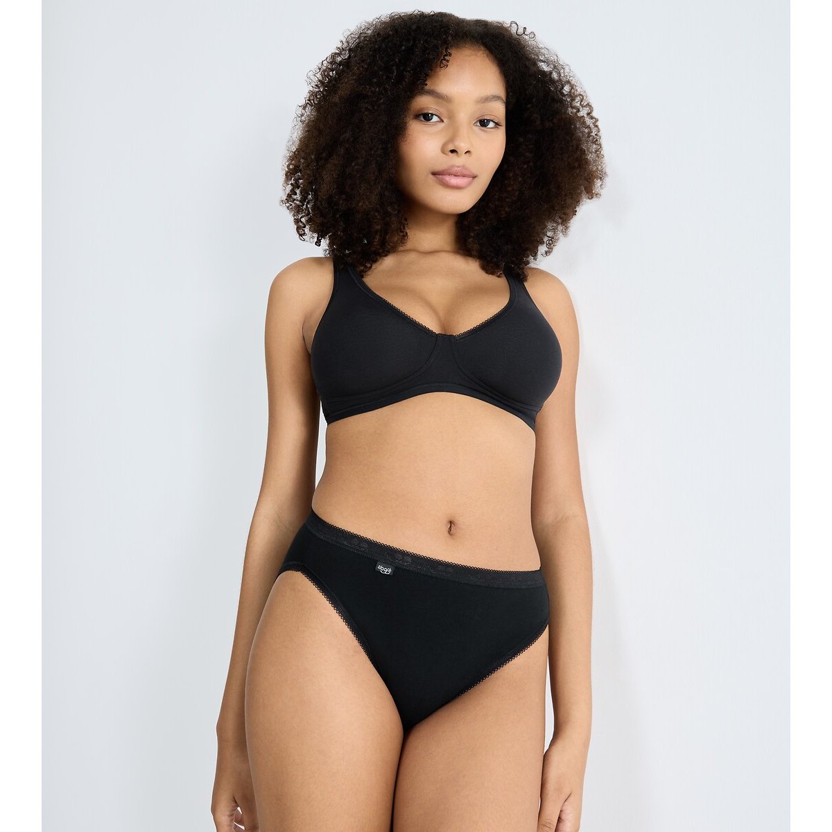 Cuecas cavadas Basic + (lote 3+1 grátis) preto , SLOGGI