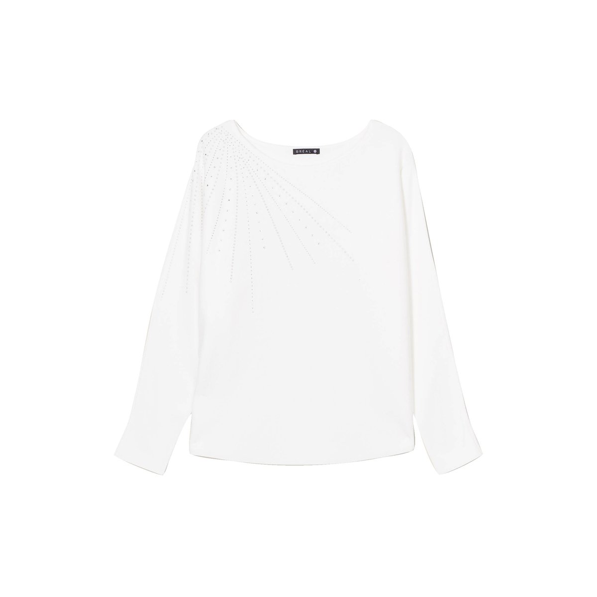 Pull manches longues strass ecru, BREAL