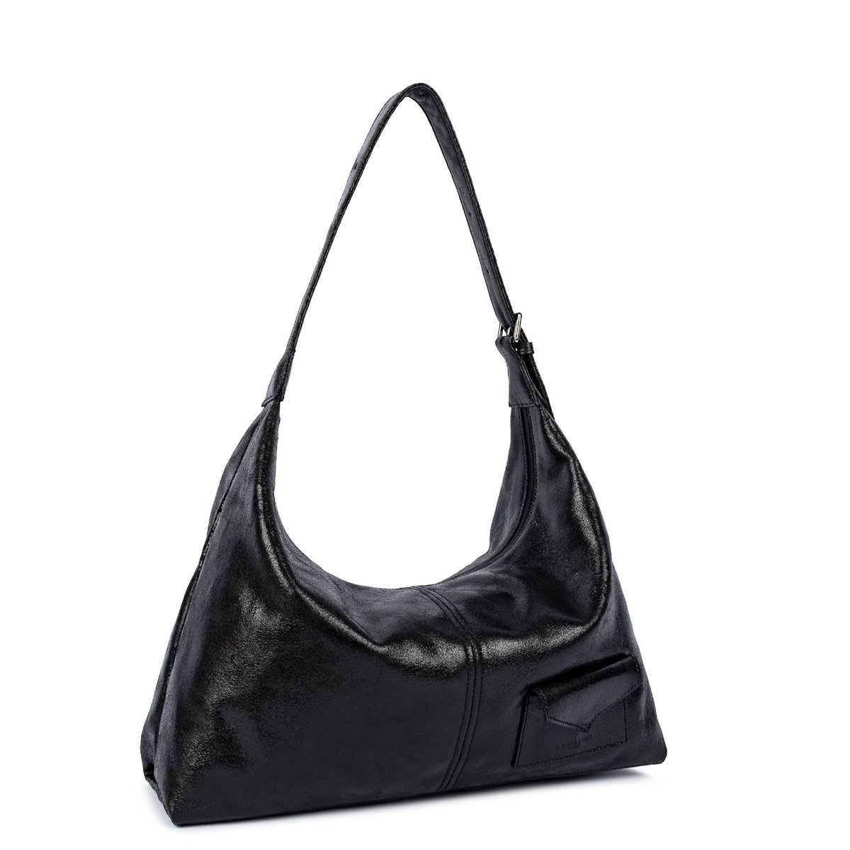 Grand sac hobo RÉTRO KBA noir, LANCASTER