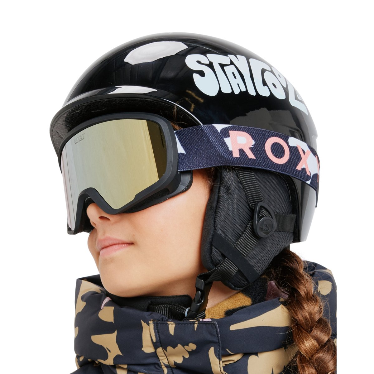 Masque de ski/snowboard MISSY. noir big flowers/clux ml orange s3, ROXY