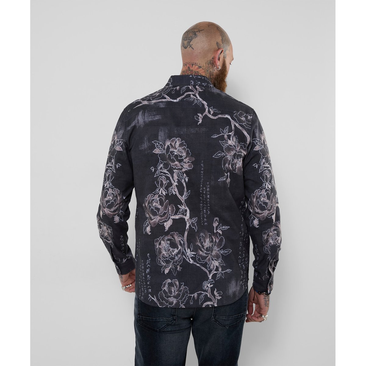 Chemise Imprimé Floral Japonais gris, JOE BROWNS